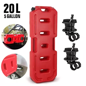 20L Fuel Tank Gas Oil Can Container + Mount Locks & Roll Cage Clamps For ATV UTV - Picture 1 of 14