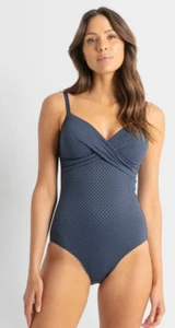 Sunseeker Timeless Twist One Piece Bather -Midnight Size 14 BNWT - Picture 1 of 6