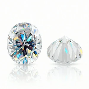 2x3~10x14mm White D Color VVS1 Oval Cut Real Moissanite Stone With GRA For Ring - Picture 1 of 8