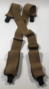 Compleat Angler Fishing Hunting Wander Suspenders Stretch With H Back Tan Brown - Picture 1 of 8