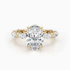 14K Yellow Gold Engagement Promise Ring Lab Created Diamond 2.50 ct VS1 F Gift