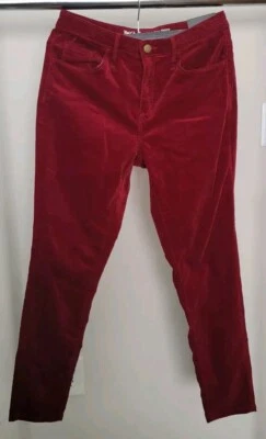 Mossimo New High Rise Skinny Corduroy Women's 8  Burgundy Super Stretch  - Image 1 of 4
