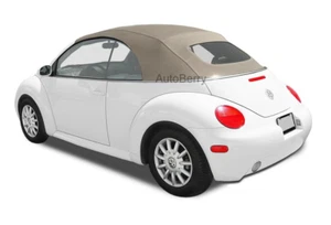 Convertible Soft Top Fits 2003-2010 Volkswagen VW New Beetle w/DOT Tan - Picture 1 of 3