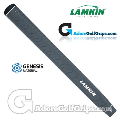 Neu Lamkin tief geätzter Paddel-Putter-Griff - grau + KOSTENLOSES Band