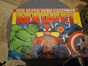 Calendario Marvel Super Hero 1993 - Spidey/Hulk/Cap *¡GRANDE y colorido!*  - Imagen 1 de 6