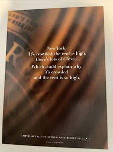 1998 Chivas Regal Ad Pernod Ricard Blended Scotch Whisky Highland Scotland NY - Picture 1 of 8