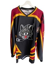 VTG RARE OT BRAND 2008-09 CHICAGO WOLVES" ALPHA WOLVES" TICKET HOLDER JERSEY