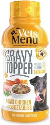 Vets Menu Dog Gravy Topper Chicken/ Lamb & Veg  250ml - Helps with Digestion - Image 1 of 4