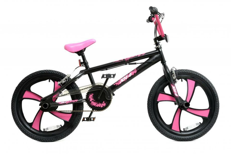 XN BMX Fahrrad Damen Mädchen Freestyle 20" MAG Laufrad Gyro Stunt Pink Erwachsene XN-6-20