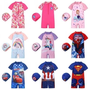 Boy Girl Swimsuit Swimming Costume Swimwear Toddler Childrens One-Piece Swimwear - Picture 1 of 28