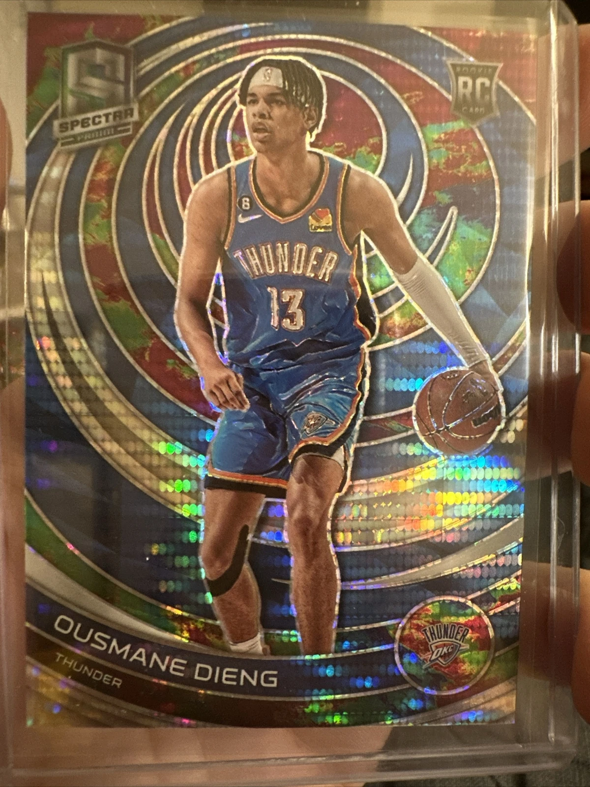 2022-23 Spectra Ousmane Dieng Celestial Prizm Rookie RC 73/149 #161 Thunder