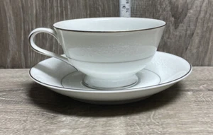NORITAKE WHITEHALL FOOTED CUPS AND SAUCER  #6115 - Picture 1 of 12