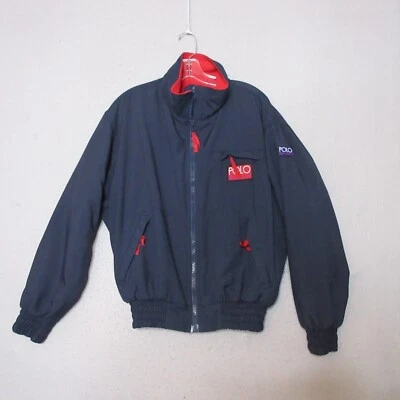 Vintage Polo Ralph Lauren Men Medium Blue Red Golf Sport 90s Full Zip Nylon READ - Image 1 of 4