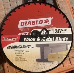 DIABLO D0736GPR 7-1/4" X 36 TOOTH WOOD & METAL SAW BLADE - Picture 1 of 1