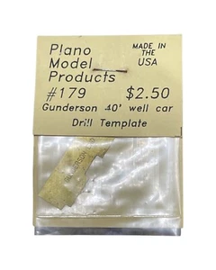 PLANO MODEL PRODUCTS #179 Hinders on 40’ Well Car Drill Brass Template - Picture 1 of 1