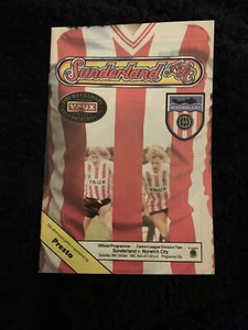 1985 Sunderland V Norwich City Football Programme - Picture 1 of 2