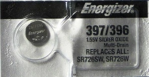 ENERGIZER 397/396 SR726SW SR726W WATCH BATTERY NEW SEALED Authorize Seller - Picture 1 of 4