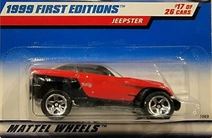 1999 Hot Wheels International JEEPSTER 17/26 Red/Black #922 First Ed w/5Sp L15 - Picture 1 of 3