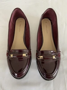 Ladies New look purple Patent loafer shoes size 7 - Picture 1 of 4