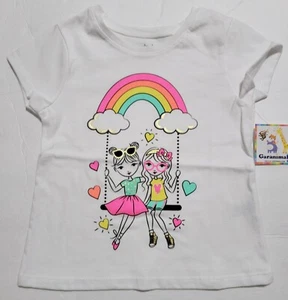 Neu mit Etikett Garanimals weiß + neon Regenbogen Swing Freundinnen Freunde Tee T-Shirt 3T - Bild 1 von 1