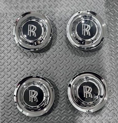 4 Pc Floating Chrome Wheel Center Caps for Rolls Royce 7.2in | ОEМ Quality - Image 1 of 4