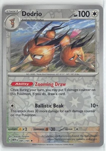 Pokemon TCG Scarlet & Violet 151 MEW Reverse Foil Rare #85/165 Dodrio - Picture 1 of 2