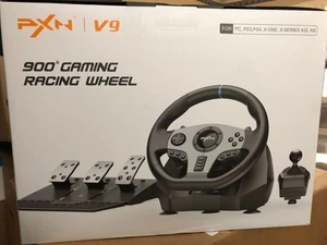 PXN V9 900° Gaming Racing Wheel Pedals Shifter for PC PS3 PS4 Xbox One Series X| - Picture 1 of 6