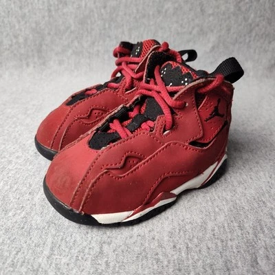 JORDAN AIR TRUE FLIGHT SNEAKERS - CU4936-001 Red Black Toddlers Sz 5C - Image 1 of 4