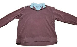 Pullover Callaway Golf Para Hombres XL 1/4 Cremallera Manga Larga Mezcla Algodón Borgoña - Imagen 1 de 7