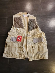VINTAGE SafTbak XL Vest Mens Fishing Poly Cotton Jim Catfish Hunter USA NWT - Picture 1 of 6