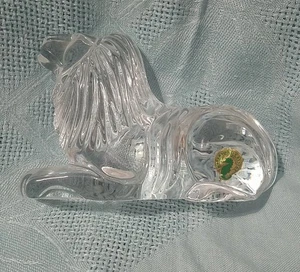 Waterford Crystal Resting Lion Sculpture 4.5" x 7" x 2" With Tag - Picture 1 of 11