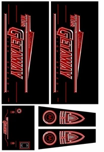 Getaway High Speed Flipperautomat SCHRANK Aufkleber Set - Bild 1 von 2