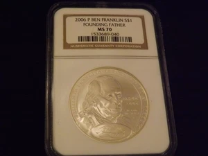 2006 $1 Franklin Founder Father NGC MS 70 - Picture 1 of 2
