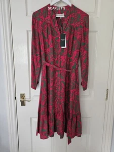 Hobbs Clarisse Dress Size 12 Button Front With Belt New with tags Rrp £139 - Picture 1 of 14