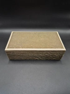 Superb Antique Shagreen & Snakeskin Wooden Cigar Box 19cm x 10cm x 5.5cm - Picture 1 of 11