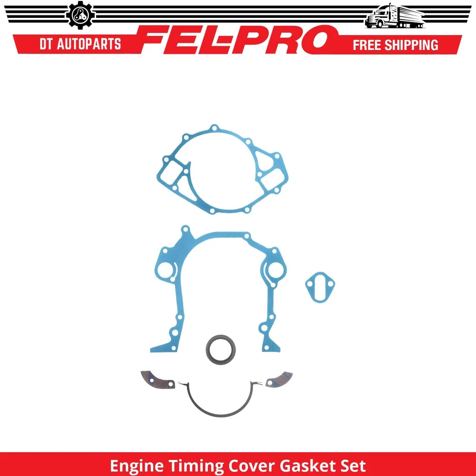 For 1975-1979 Ford F-150 7.5L V8 Engine Timing Cover Gasket Set Fel-Pro 1976 - Image 1 of 1