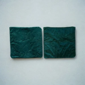 Plush Dark Green Pillow Covers 17"x17" By Surya Decorative Throw Cushion Emerald - Picture 1 of 5