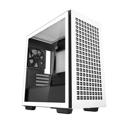 DeepCool CH370 WH, White, Mini Tower Chassis w/ Tempered Glass Window, 1x 120mm  - Image 1 of 4