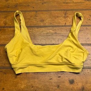Top de bikini Aerie cuello redondo amarillo reversible talla S P traje de baño - Imagen 1 de 5