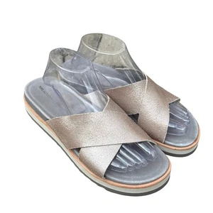 Merrell Sandalen Leder Juno Metallic Komfort Freizeit Pantoletten Slipper 10 - Bild 1 von 9