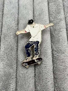 NEW Skaterboy Skate Board Guy Enamel Metal Pin 1-3/4" x 1-1/2" Skateboarding - Picture 1 of 3