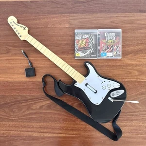 Harmonix Rock Band Fender Guitar Wireless Controller + Dongle Playstation - Bild 1 von 3