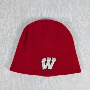 Wisconsin Badgers Skullcap Hat Red One Size Embroidered Logo  - Picture 1 of 6
