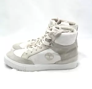 Timberland Skyla Bay Shoes Womens Sz 7 Chukka White Suede High-Top Sneakers - Picture 1 of 7