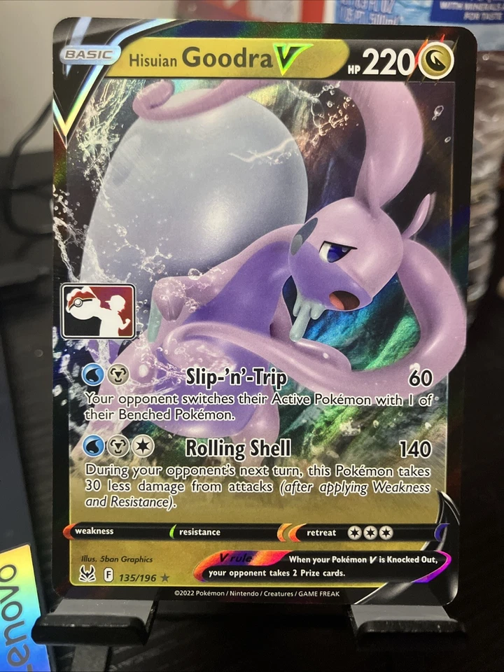 Pokemon Hisuian Goodra V 135/196 Prize Pack Series 4 Holo Stamped - Image 1 of 1