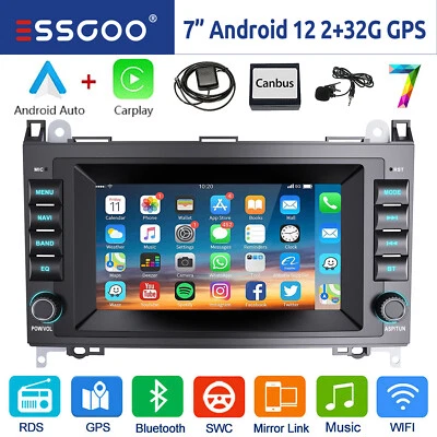 Android 12 Autoradio GPS Navi Carplay Für Mercedes Benz A B Klasse W169 W639 906 - Bild 1 von 4