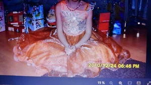 Kleid Orange Gr. 122 - Bild 1 von 4
