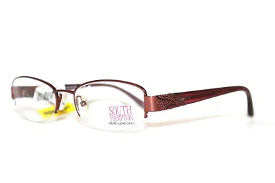 NUEVAS GAFAS SOUTH HAMPTON SH1005 BU BORGOÑA SEMI SIN MONTURA PARA MUJER RX 50-18-135 Foto 1 de 4