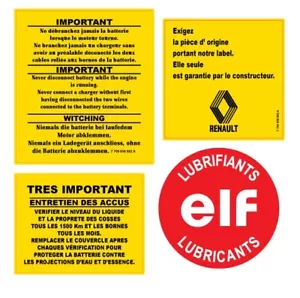 STICKERS PLAQUES COMPARTIMENT MOTEUR RENAULT 4L, Renault 5 - Imagen 1 de 1