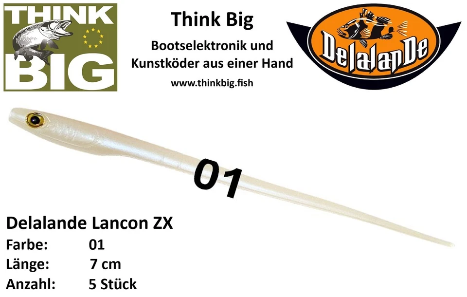 ✅Delalande Lancon ZX 7 cm, 5 Stück, verschiedene Farben Drop Shot Carolina-Rig✅ - Bild 1 von 1